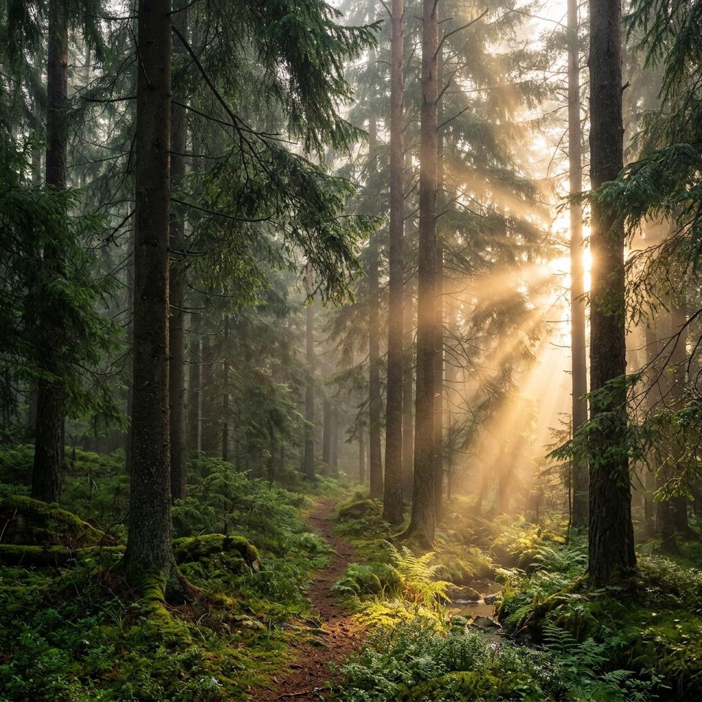 Estonian Forest Sunrise